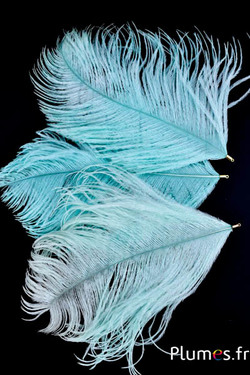 Hanger struisvogelhoofd - 17-20 cm - watergroen